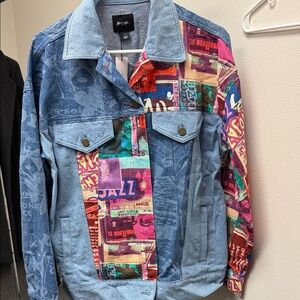 Nasty Gal Multicolor Patchwork Jean Jacket oversized